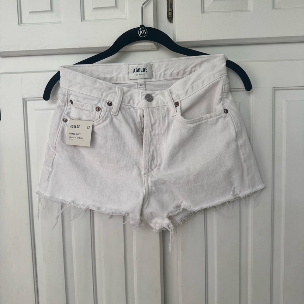 Agolde Women's Crisp White Jean Shorts